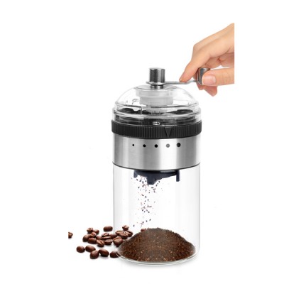 Amazon hot selling Manual Coffee Grinder Coffee Mill manual with Glass Kitchenware gadget 2020 coffee mill manual