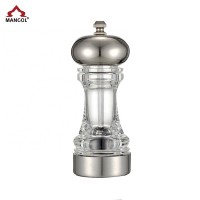 Manual Glass Herb Spice Salt and Pepper Grinder Mill for Home Use