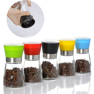 Kitchen Seasoning Bottle Manual Creative Glass Pepper Grinder